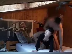 Søn fuck mom porn blonde nøgen engageret i simulator